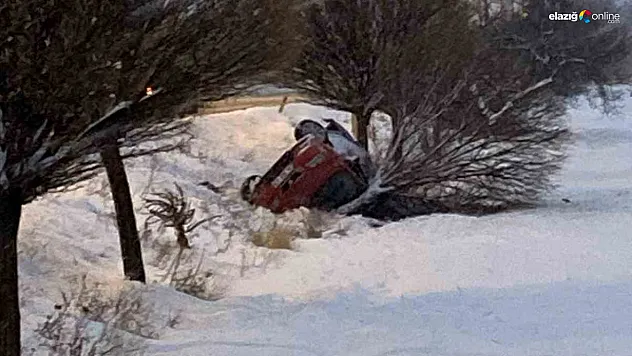 Elazığ-Malatya karayolunda 'faciadan dönüldü' dedirten kaza