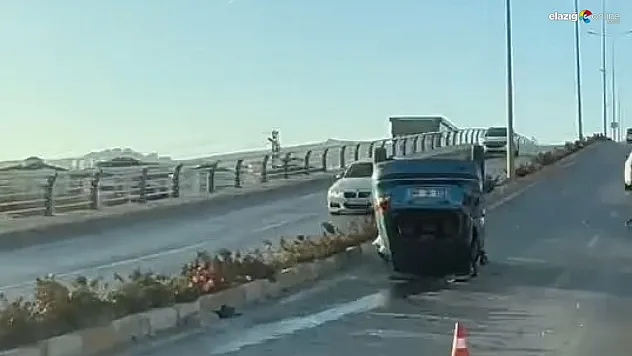Elazığ'da Takla Atan Otomobilde 2 Yaralı!