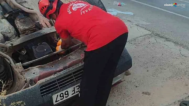 Elazığ-Bingöl Karayolunda Kaza! Otomobil Takla Attı, 6 Kişi Yaralandı