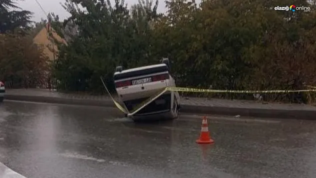 Ters dönen otomobil kazasında bir kişi yaralandı