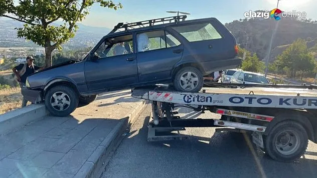 Harput yolunda otomobil yoldan çıktı