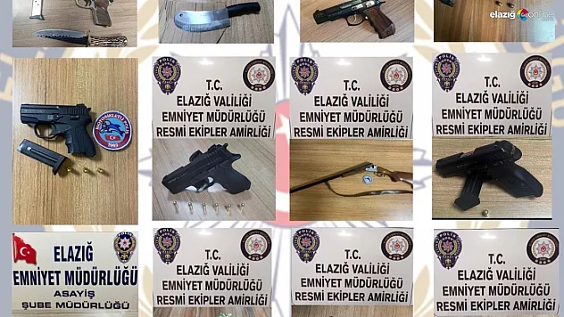 Elazığ'da ruhsatsız silah operasyonu: 23 gözaltı