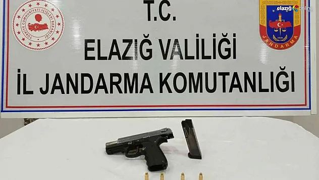 Elazığ'da ruhsatsız tabanca ele geçirildi
