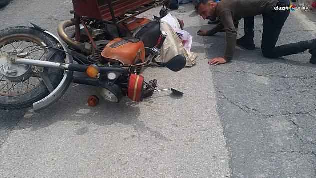 Elazığ'da sepetli motor devrildi