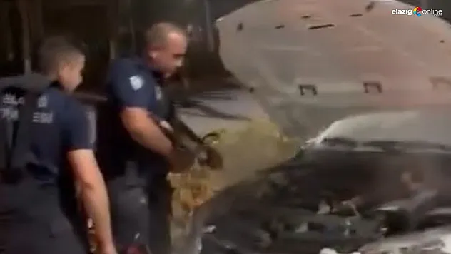 Elazığ'da Korku Dolu Anlar: Seyir Halindeki Otomobil Küle Döndü!