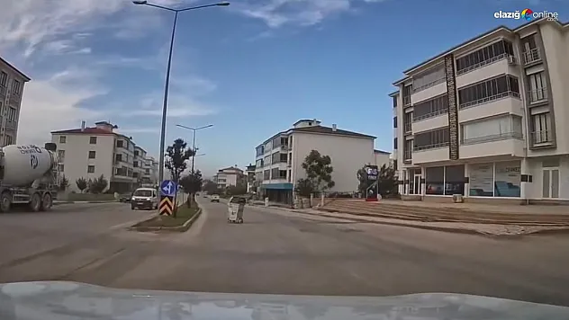 Fırtına Nedeniyle Elazığ'da Ağaç Dalları Kırıldı, Çöp Konteyneri Yolda Sürüklendi!