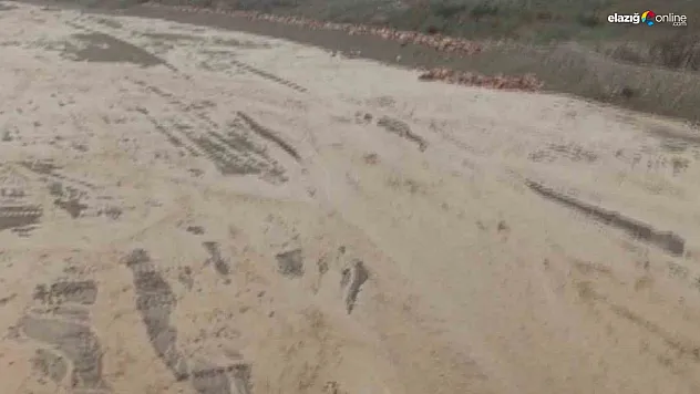 Elazığ'da şiddetli yağışlar sonrası dereler coştu