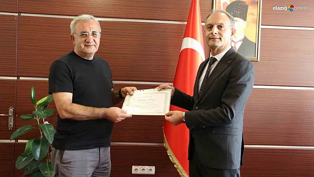Elazığ İl Sağlık Müdürlüğü'nden Dumansız Hayata Teşekkür Belgesi