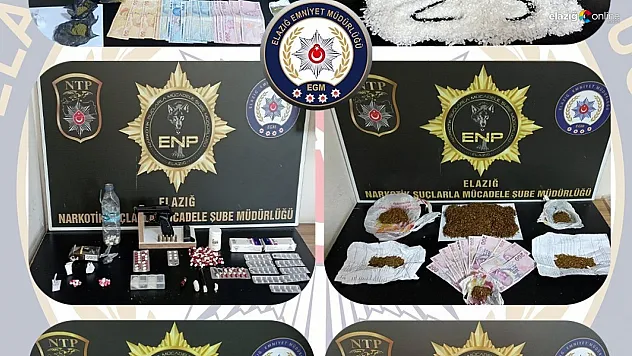 Elazığ Polisinden Zehir Tacirlerine Büyük Darbe! 37 Gözaltı, 17 Tutuklama!
