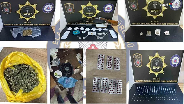 Elazığ'da uyuşturucuyla mücadele tam gaz!