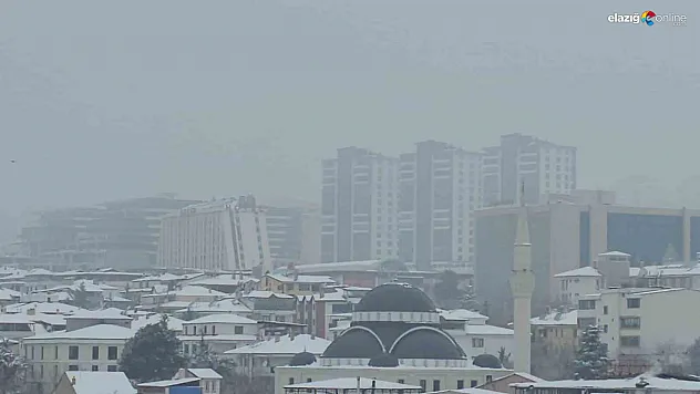 Elazığ'da beyaz kabus: Görüş mesafesi 10 metreye kadar düştü!