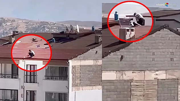 Elazığ'da Yürekleri Ağza Getiren Anlar Kamerada!