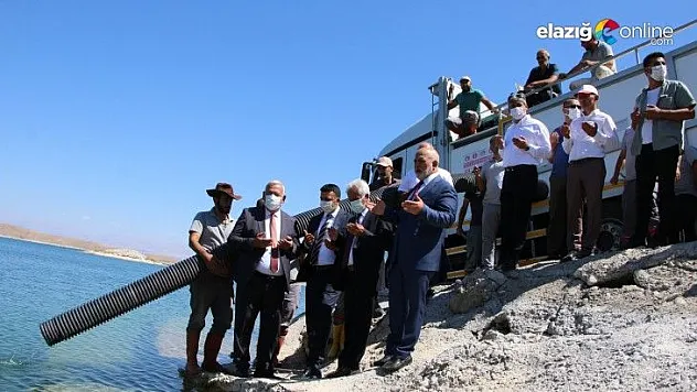 Keban Baraj Gölü'ne 400 bin sazan yavrusu bırakıldı