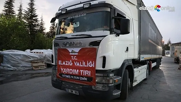 Elazığ'dan aynı kaderi yaşayan İzmir'e 3 tır yardım daha
