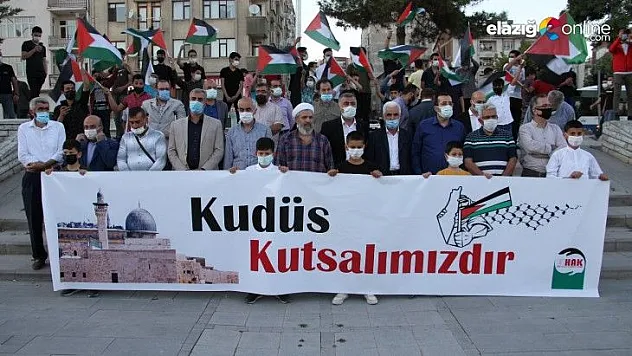 Elazığ'dan İsrail'e tepki, Filistin'e destek sürüyor