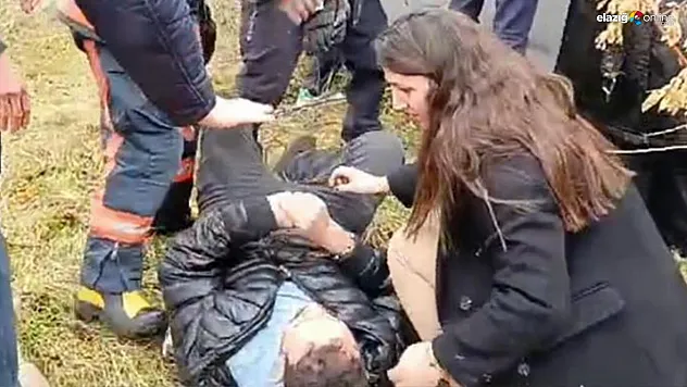 Elazığ Harput Yolunda Can Pazarı: Araç Şarampole Uçtu, Sürücü Son Anda Kurtarıldı!
