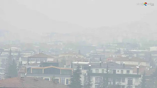 Elazığ'da görüş mesafesi, yer yer 5 metreye kadar düştü