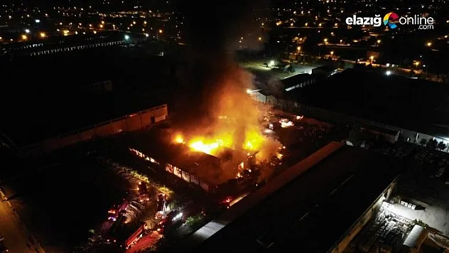 Elazığ OSB'de yangın, çok sayıda ekip müdahale ediyor
