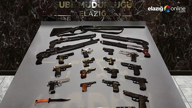 Elazığ polisi bir haftada 99 şüpheli yakaladı, 51 adet silah ele geçirdi