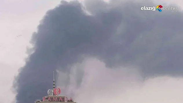 Yapımı süren Elazığ Atatürk Stadyumunda yangın