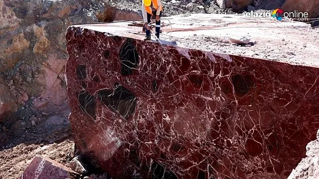 Elazığ vişne mermeri üreticisine ABD'den 5 bin mezar taşı siparişi