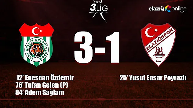 Elazığspor Kelkit'te Kayıp