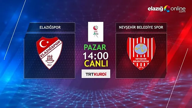 Elazığspor-Nevşehir Belediyespor Maçı TRT Kurdi'de