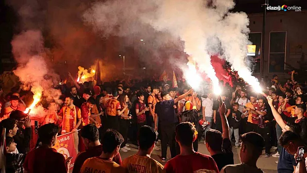 Galatasaray Şampiyon Oldu, Elazığ Sokaklara Taştı! İşte Kutlamalardan Renkli Görüntüler!