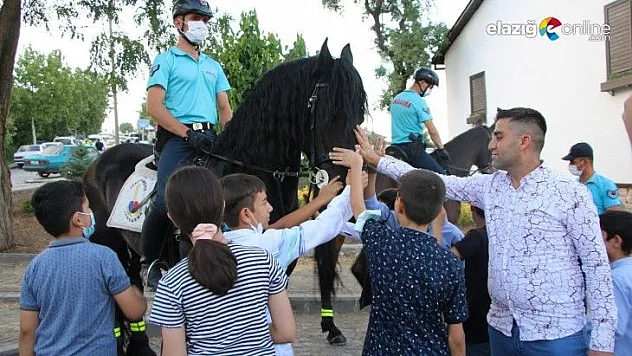 Harput'ta atlı jandarma timlerine yoğun ilgi