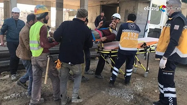 İnşaatın birinci katından düşerek yaralanan işçi tedavi altına alındı