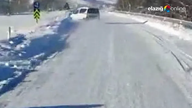 Kar manzarası çekmek isterken kaza anını çektiler