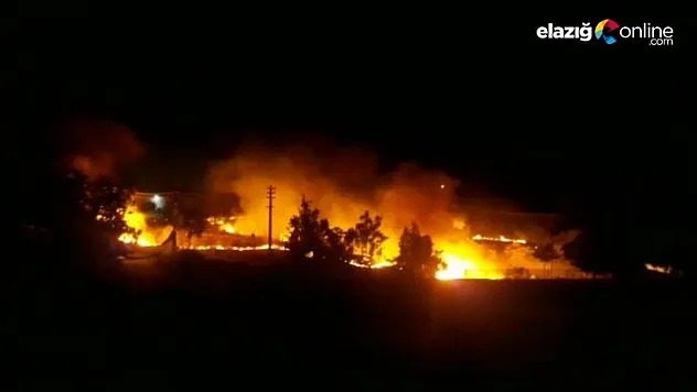 Keban'da korkutan yangın!