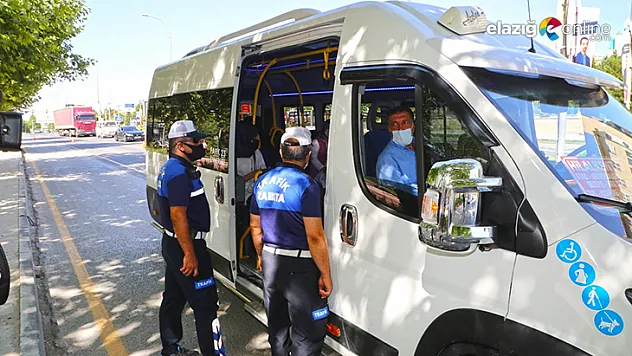 Korona virüs kapsamında otobüs ve minibüsler denetlendi