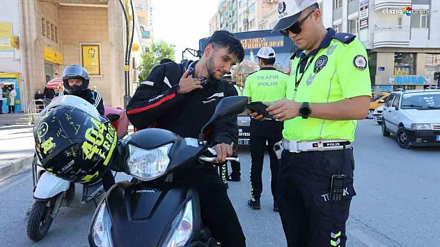 Elazığ'da motosiklet sürücülerine ceza yağdı: 15 motosiklet men edildi