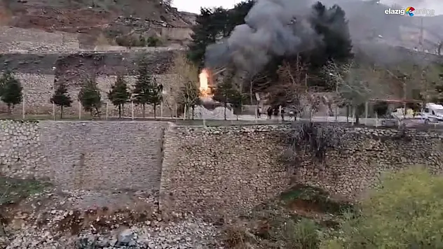 Maden'de İtfaiyenin Geç Müdahalesi Sonucu Konteyner Alevlere Teslim Oldu!