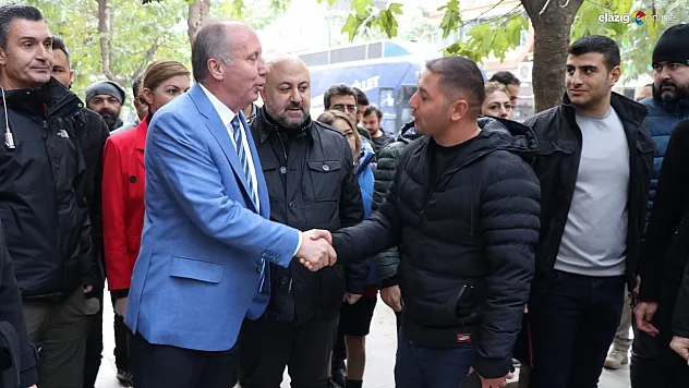 Memleket Partisi Genel Başkanı İnce, Elazığ'da esnafı ziyaret etti