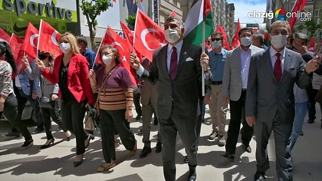Milletvekili Erol'dan İsrail'i protesto yürüyüşü