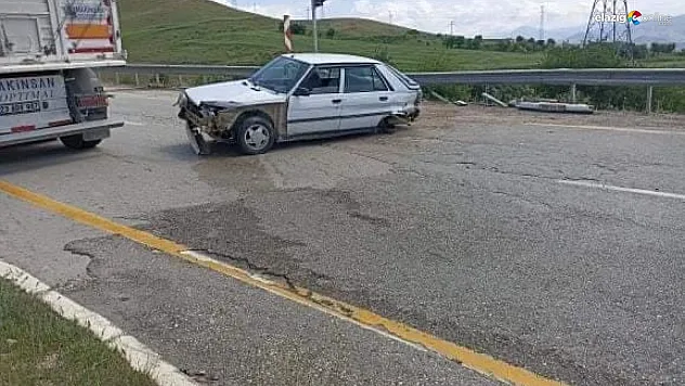 Otomobil bariyerlere çarptı! 1 yaralı