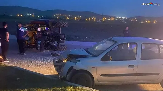 Otomobil ile traktör çarpıştı: 1 yaralı