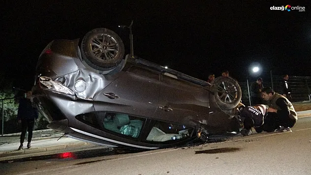 Otomobil takla attı, emniyet kemeri takan sürücünün burnu bile kanamadı