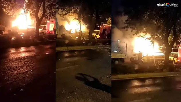 Park halindeki pikap alev alev yandı