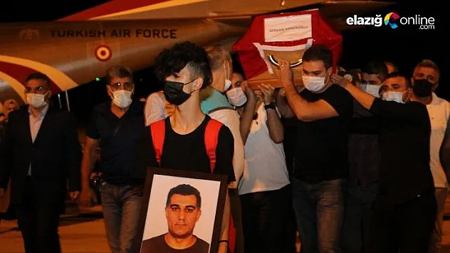 Elazığlı pilot Serkan Mirzaoğlu'nun naaşı Elazığ'a getirildi