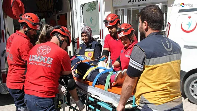 Yürütülen tatbikat gerçeği aratmadı! Sağlıkçılar bu kez arkadaşlarını kurtarmak için seferber oldu