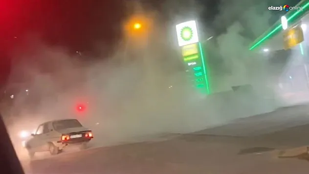 Elazığ'da faciaya ramak kaldı! Benzinliğin dibinde yanmaya başladı