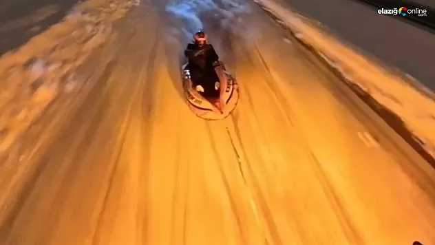 Elazığ'da kar keyfi az daha faciaya dönüşüyordu