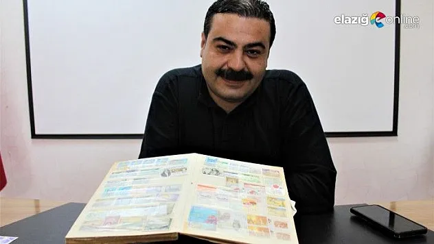 Baba oğul 60 yılda bin 100 adet pul biriktirdi