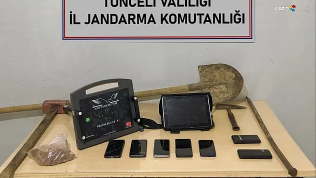 Tunceli'de kaçak kazı yapan 5 şüpheli suçüstü yakalandı