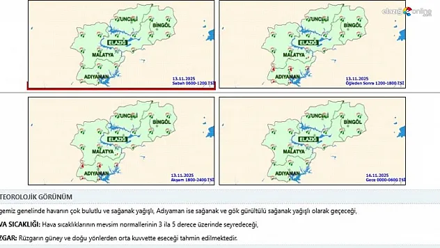 Tunceli'de sağanak yağış etkili oldu