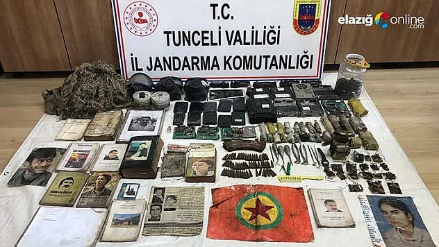 Teröristlere ait mühimmat ve yaşam malzemesi ele geçirildi