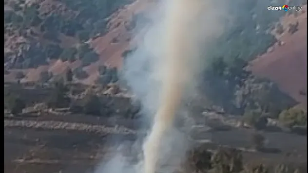Tunceli'deki yangında çıkan hortum görüntülendi